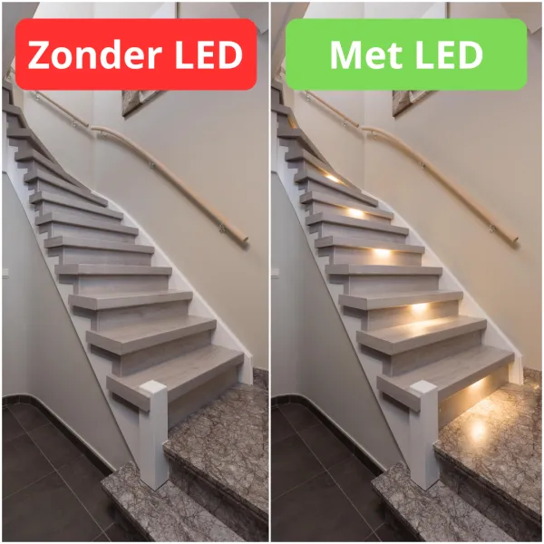 traprenovatie met led verlichting