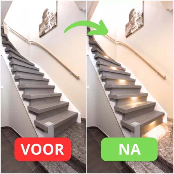 traprenovatie met led verlichting